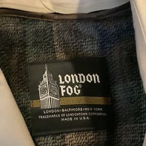 Vintage London Fog Trench Coat with winter lining and matching scarf